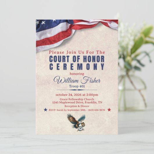 Scout Achievement Ceremony Invitation 招待状 (スタンド正面)