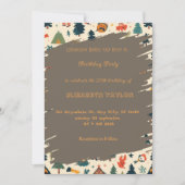 scout Camping party birthday invitation 招待状 (正面)