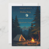 scout Camping party birthday  invitation 招待状 (正面)