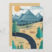 scout Camping party birthday  invitation 招待状 (正面/裏面)