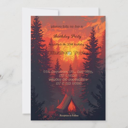 scout comping party invitations 招待状 (正面)