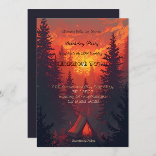 scout comping party invitations 招待状 (正面/裏面)