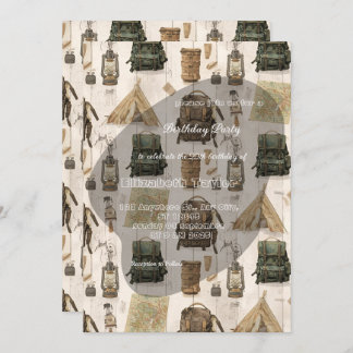 scout comping party invitations 招待状