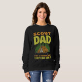 Scout Dad Life Scouting Hiking Happy Camper Camp スウェットシャツ (正面フル)
