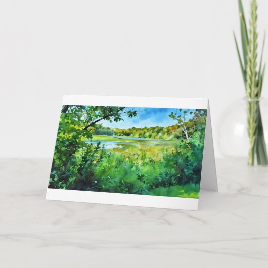 Scout Lake in Spring, Greendale, WI note card カード (正面)