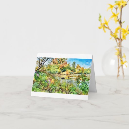 Scout Lake, Wisconsin, (B) note card   カード (黄色い花)