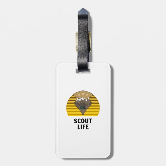 Scout life Retro vintage sunset ラゲッジタグ (裏面縦)