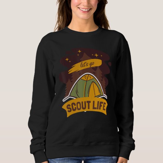 Scout Life Scouting Lovers Gifts Hiking Happy Camp スウェットシャツ (正面)