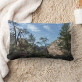 Scout Lookout at Zion National Parkからの眺め ランバークッション (ブランケット)
