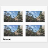 Scout Lookout at Zion National Parkからの眺め 長方形シール (シート)