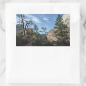 Scout Lookout at Zion National Parkからの眺め 長方形シール (バッグ)