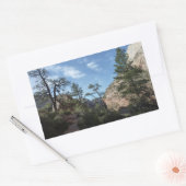 Scout Lookout at Zion National Parkからの眺め 長方形シール (封筒)
