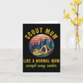 Scout Mom Scouting Troop Leader Boys Girls Camping カード (黄色い花)
