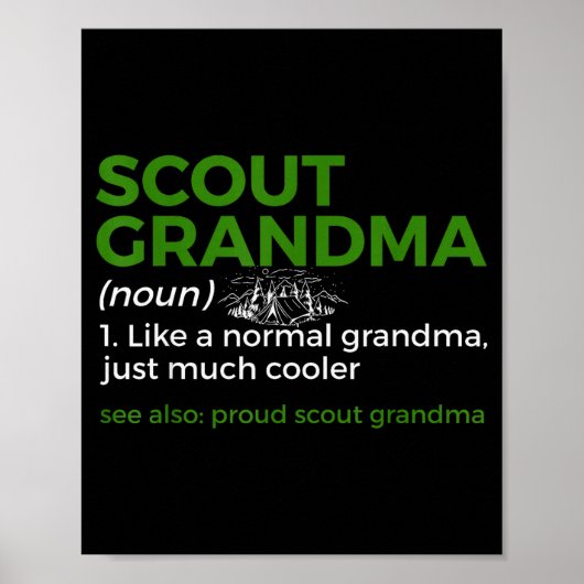 Scouting Funny Scout Grandma Definition Proud Scou ポスター (正面)