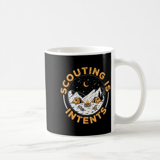 Scouting Is Intents Scout Funny Camng  コーヒーマグカップ (右)