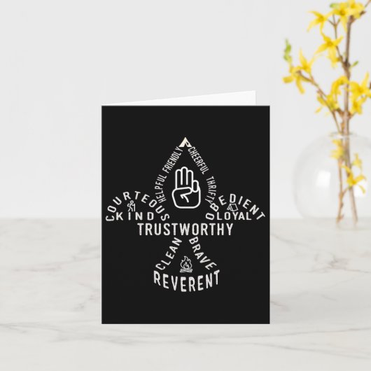 Scouting Law Scouting Outdoor  カード (黄色い花)