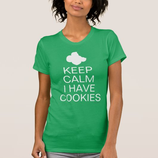 Scouting Women's Shirt - Calm 保 Cookieを持っている Tシャツ (正面)