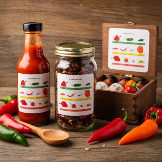 Scoville Heat Units Chili Pepper Chart  スクエアシール