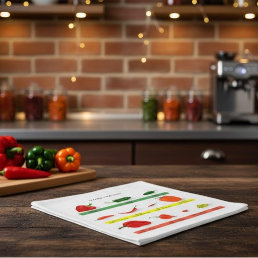 Scoville Heat Units Chili Pepper Chart  スタンダードカクテルナプキン