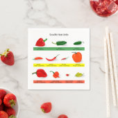 Scoville Heat Units Chili Pepper Chart  スタンダードカクテルナプキン (インサイチュ)