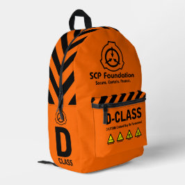 SCPセキュリティ。含む。保護D – クラスBackpack プリントバックパック