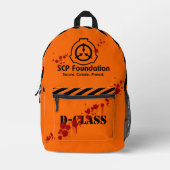 SCPセキュリティ。含む。保護D – クラスBackpack プリントバックパック (正面)