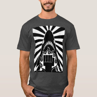 SCPファンデーションシャーク穿孔センター Tシャツ