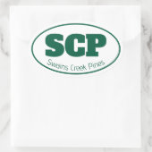 "SCP"ステッカー 楕円形シール (バッグ)