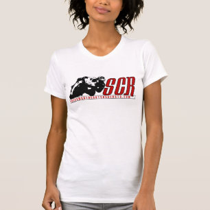 SCRのロゴ-前部および背部 Tシャツ