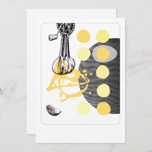 Scrambled Eggs -招待またはnotecard 招待状 (正面/裏面)