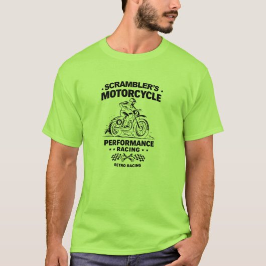 Scramblers Motorcycle Performance Racing T-Shirt Tシャツ (正面)