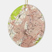 Scrantonペンシルバニア(1947年)のヴィンテージの地図 セラミックオーナメント (左)