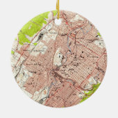 Scrantonペンシルバニア(1947年)のヴィンテージの地図 セラミックオーナメント (裏面)