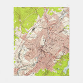 Scrantonペンシルバニア(1947年)のヴィンテージの地図 フリースブランケット (正面)