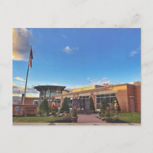 Scranton PAはがき – 警察部休日ビュー シーズンポストカード (正面)
