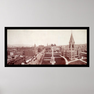 Scranton, PAダウンタウン写真1902 ポスター