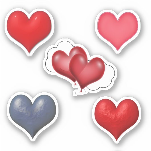 Scrap Book Hearts Valentine's Day シール (正面)