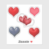 Scrap Book Hearts Valentine's Day シール (シート)