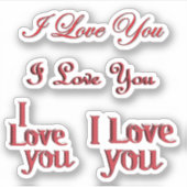 Scrap Book I Love You Valentine シール (正面)