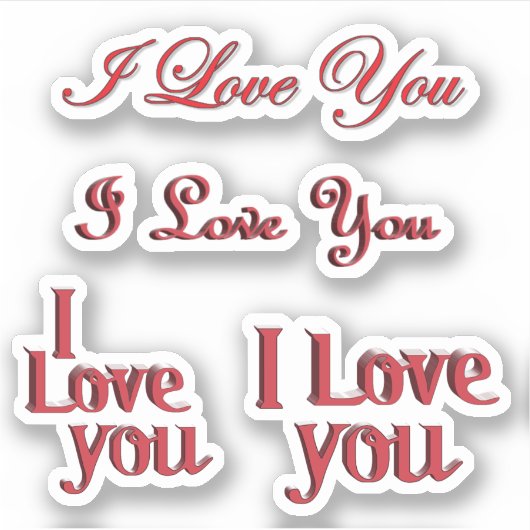 Scrap Book I Love You Valentine シール (正面)