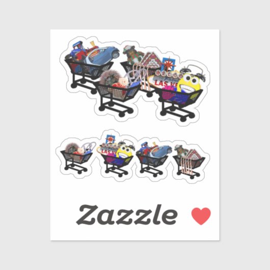 Scrap Book SHOPPING Carts シール (シート)