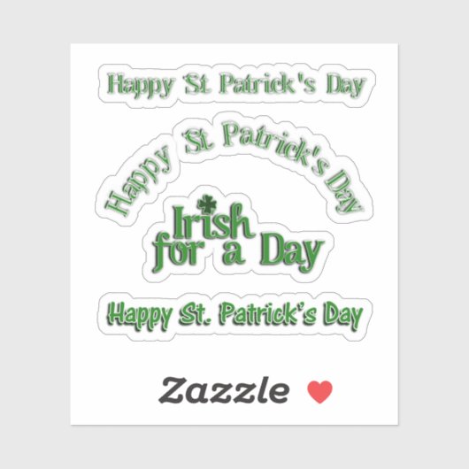 Scrap Booking Text St. Patrick's Day シール (シート)
