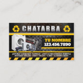 Scrap Metal English & Spanish Business Card 名刺 (裏面)