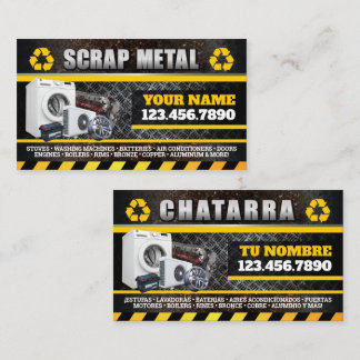 Scrap Metal English & Spanish Business Card 名刺