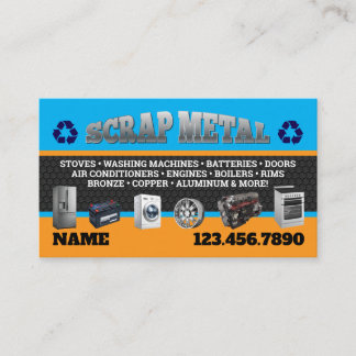Scrap Metal Pickup Business Cards English-Spanish 名刺
