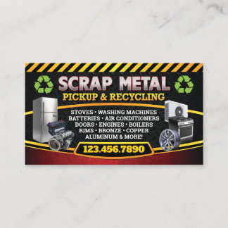 Scrap Metal Pickup Recycle Bilingual Business Card 名刺