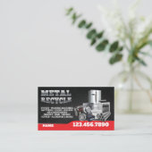Scrap Metal Recycle English-Spanish Business Card 名刺 (スタンド正面)