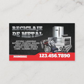 Scrap Metal Recycle English-Spanish Business Card 名刺