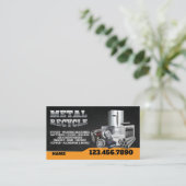 Scrap Metal Recycle English-Spanish Business Card 名刺 (スタンド正面)
