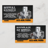 Scrap Metal Recycle English-Spanish Business Card 名刺 (正面/裏面)
